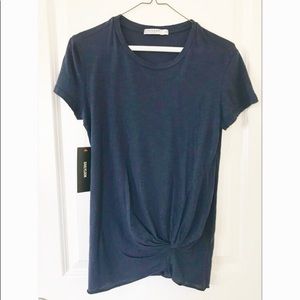 Stateside twist front  Navy T-shirt NEW with Tag